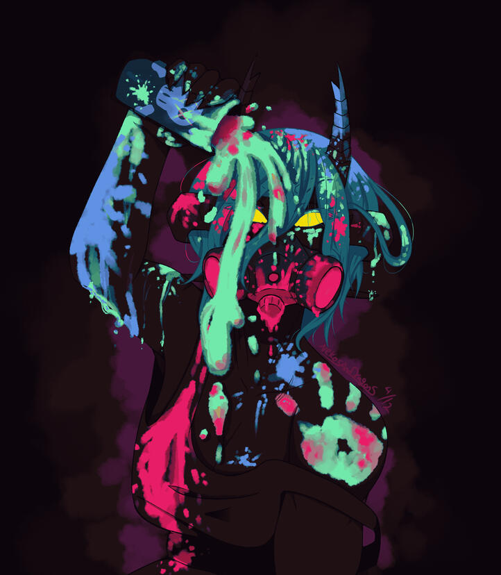 "Neon" Theme (much older art)| Bust| Rendered