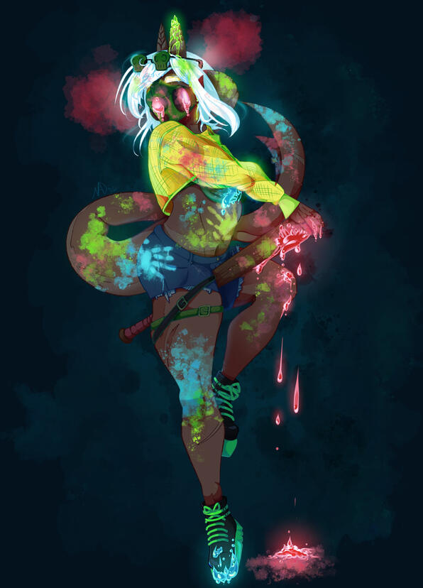 "Neon" Theme| Fullbody| Rendered